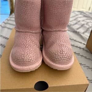 UGG Pink Textured Boots